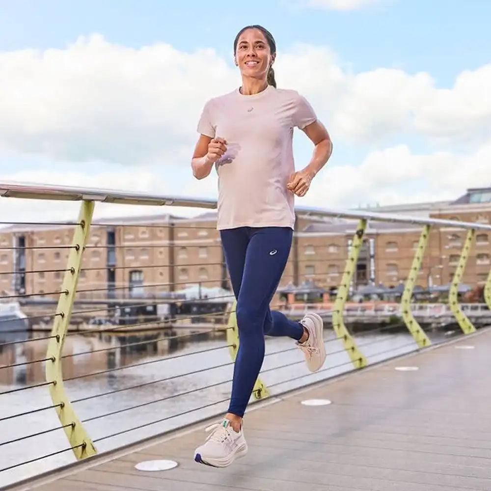 womens athlete with asics shoes