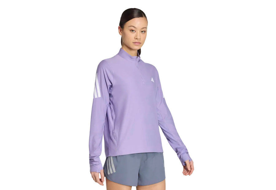 Adidas ADI365/// Zip Up Running Top, Women's