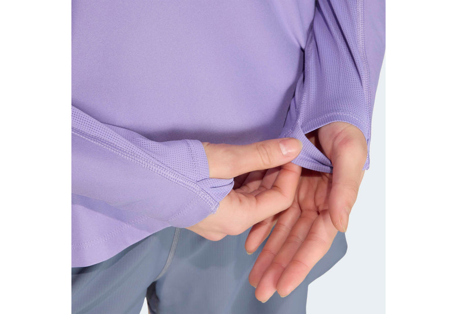 Adidas ADI365/// Zip Up Running Top, Women's